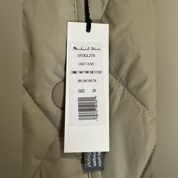 NEW Michael Stars Sonnet Snap-Front Quilted Coat size 2x slits - Picture 4 of 9